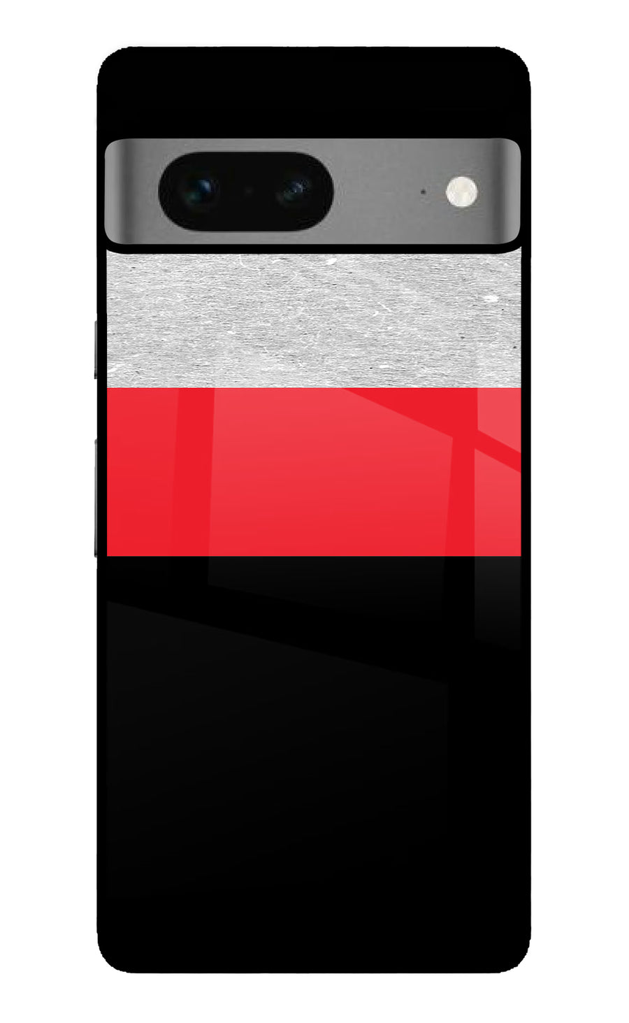 Tri Color Pattern Google Pixel 7 Back Cover, Metal case