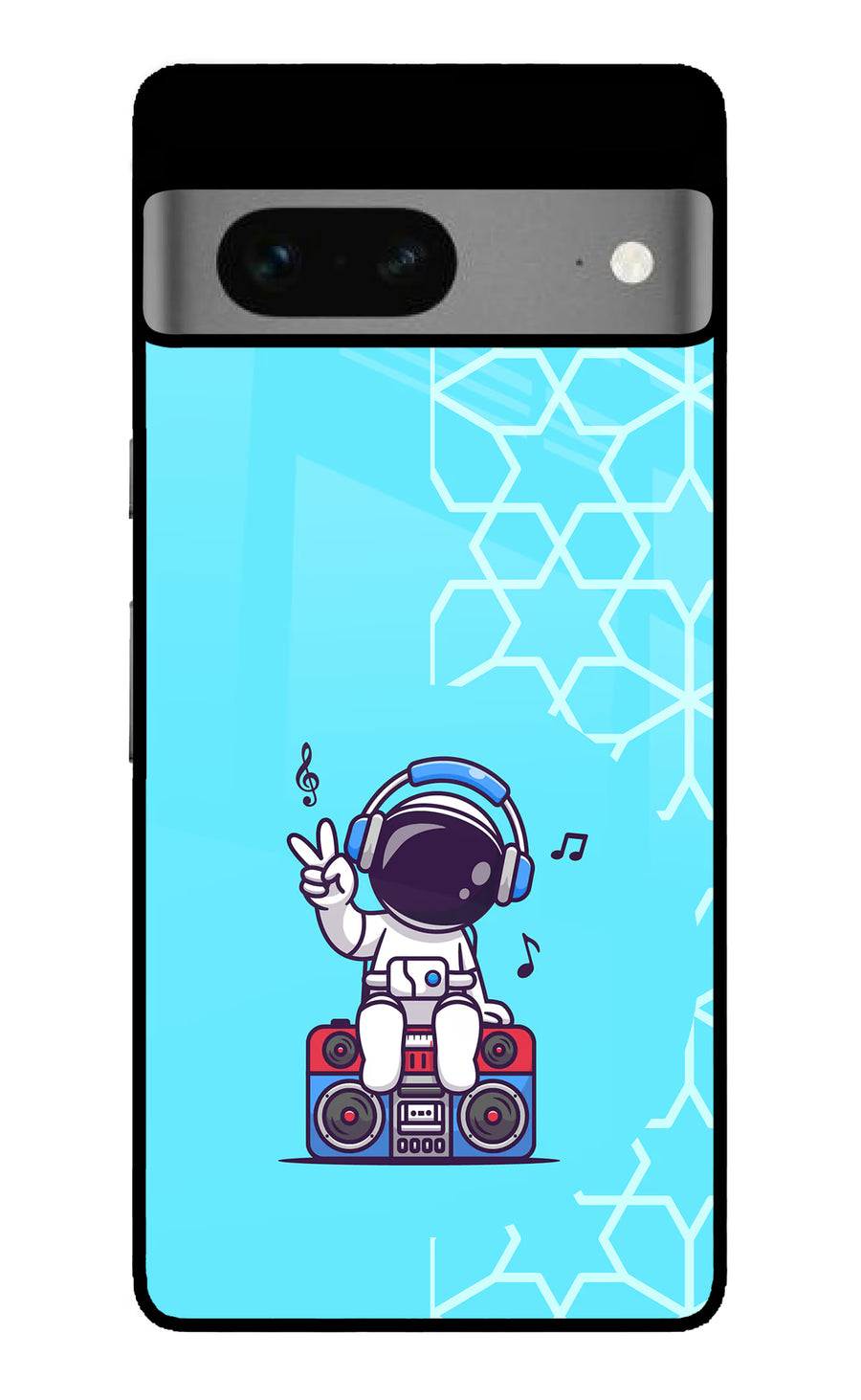 Cute Astronaut Chilling Google Pixel 7 Back Cover, Metal case