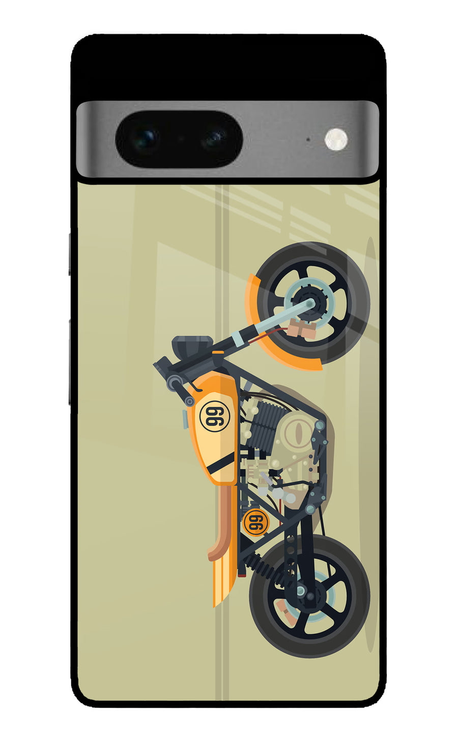 Vertical Speedster Google Pixel 7 Back Cover, Metal case
