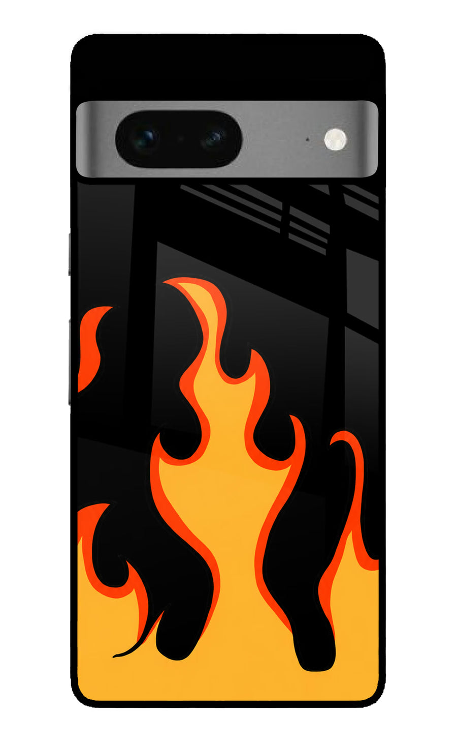 Fired Up – Black Google Pixel 7 Back Cover, Metal case