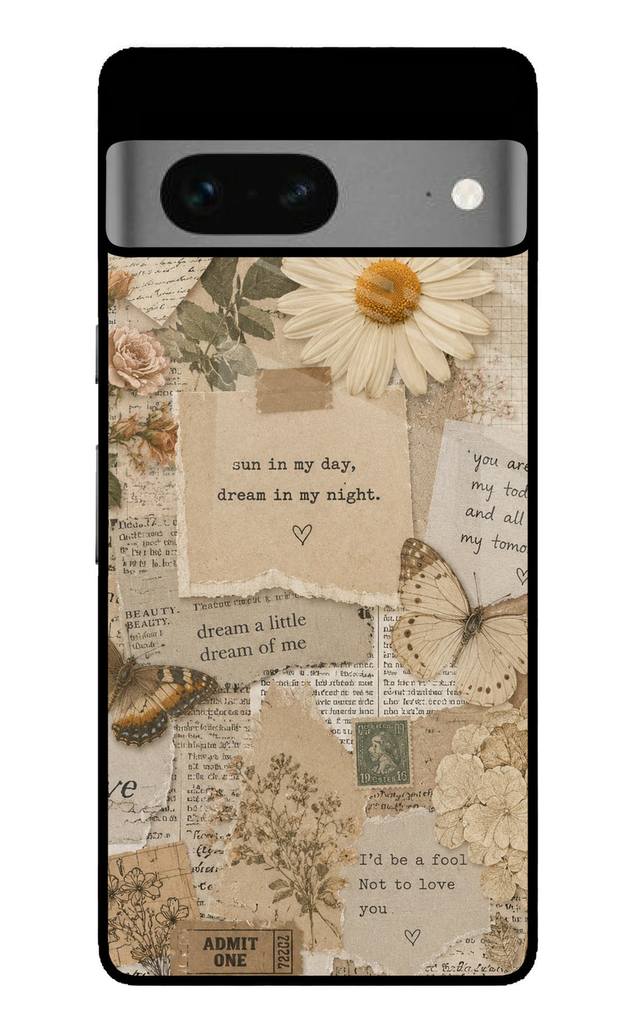 Vintage case Google Pixel 7 Back Cover, Metal case
