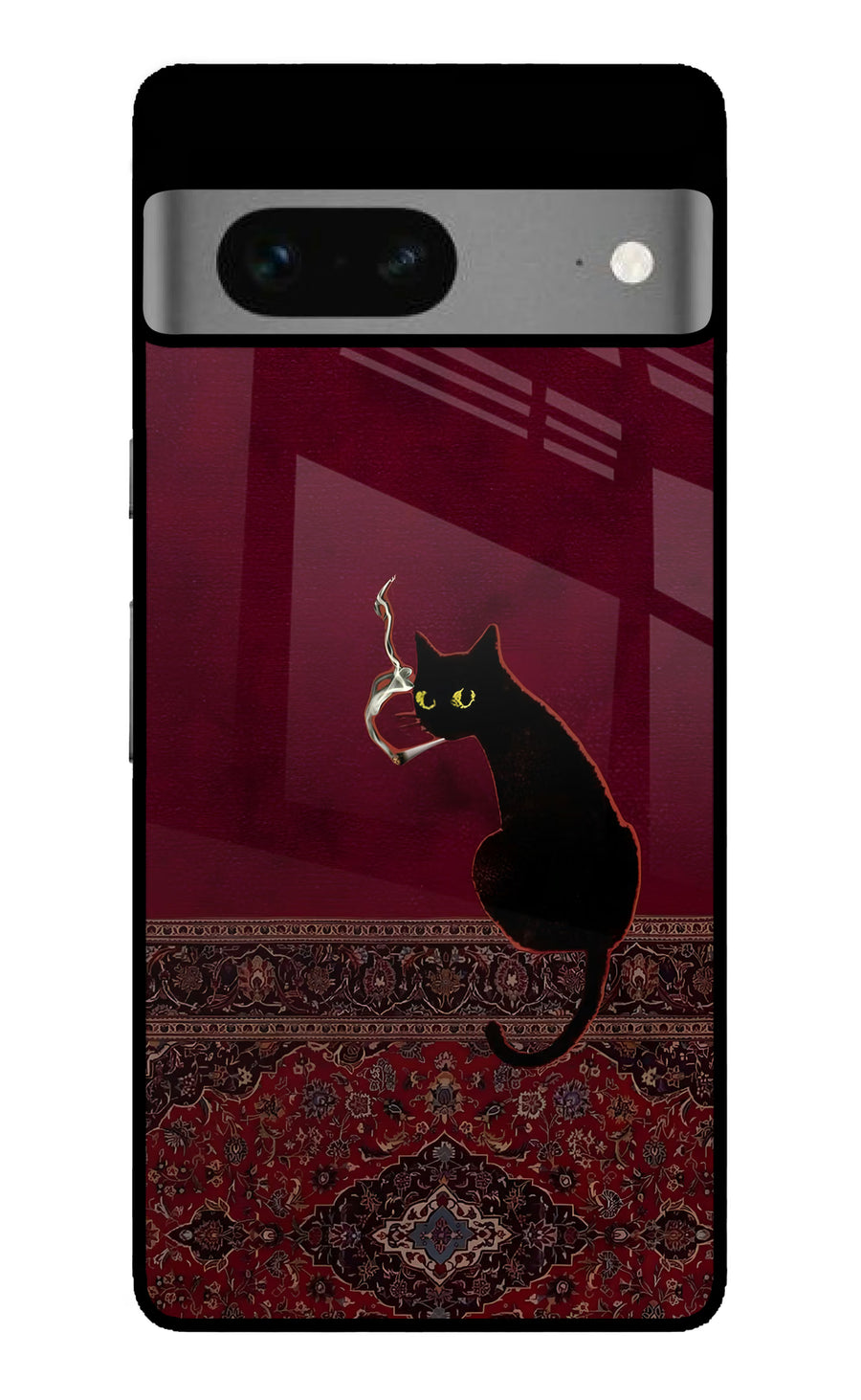 Midnight Cat Google Pixel 7 Back Cover, Metal case