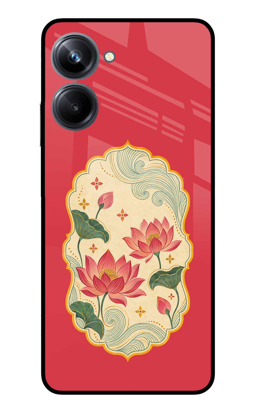 Pink Lotus Realme 10 Pro 5G Back Cover, Metal case