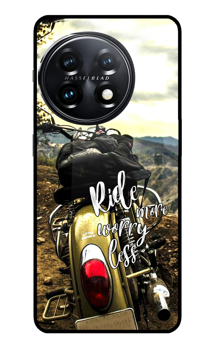 Ride More Worry Less OnePlus 11 5G Back Cover, Metal case