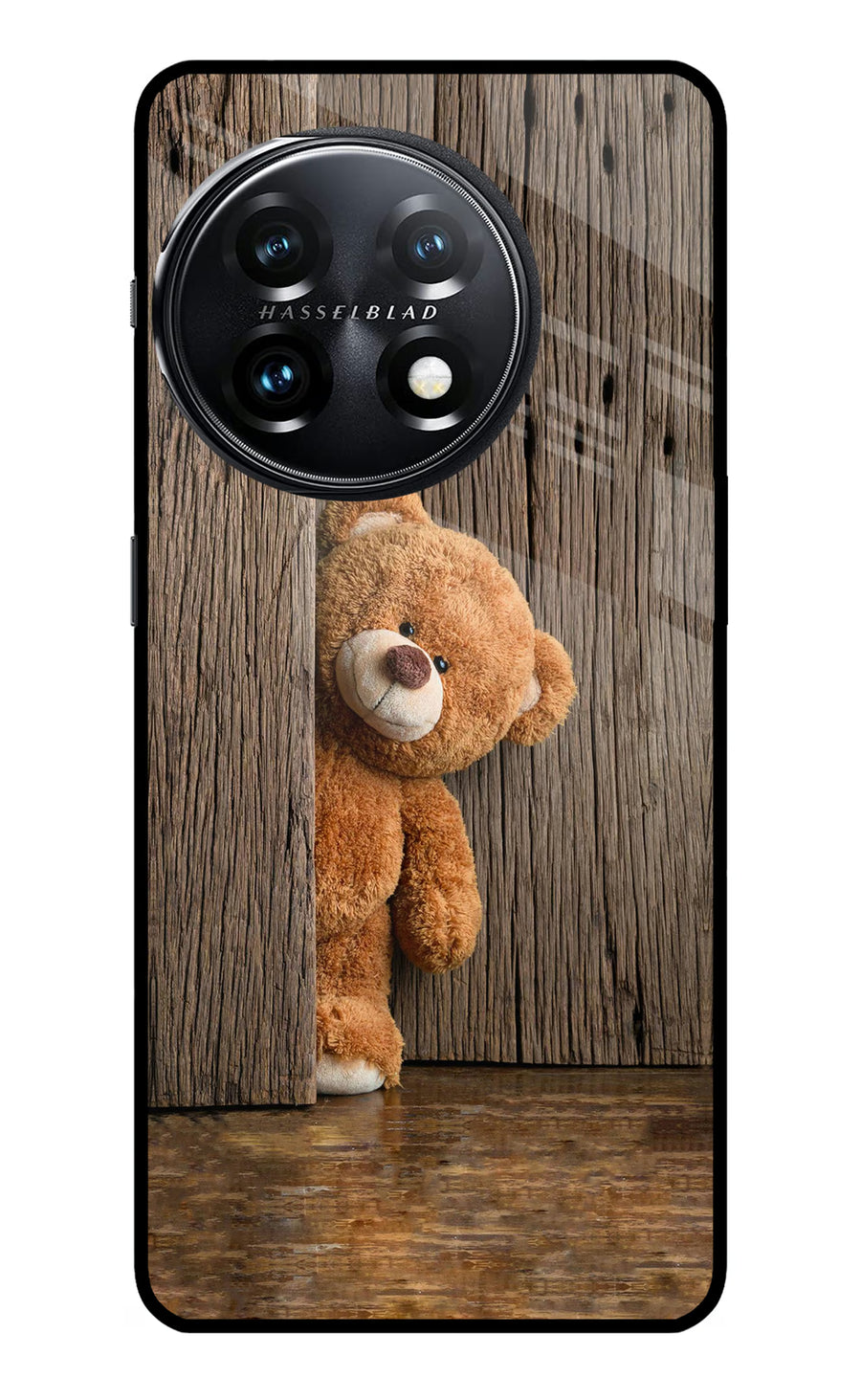 Teddy Wooden OnePlus 11 5G Back Cover, Metal case