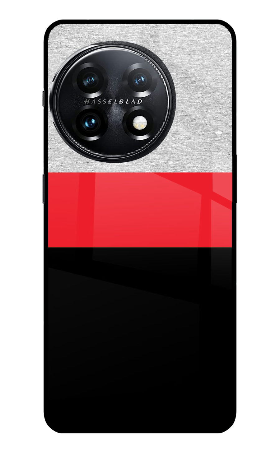 Tri Color Pattern OnePlus 11 5G Back Cover, Metal case