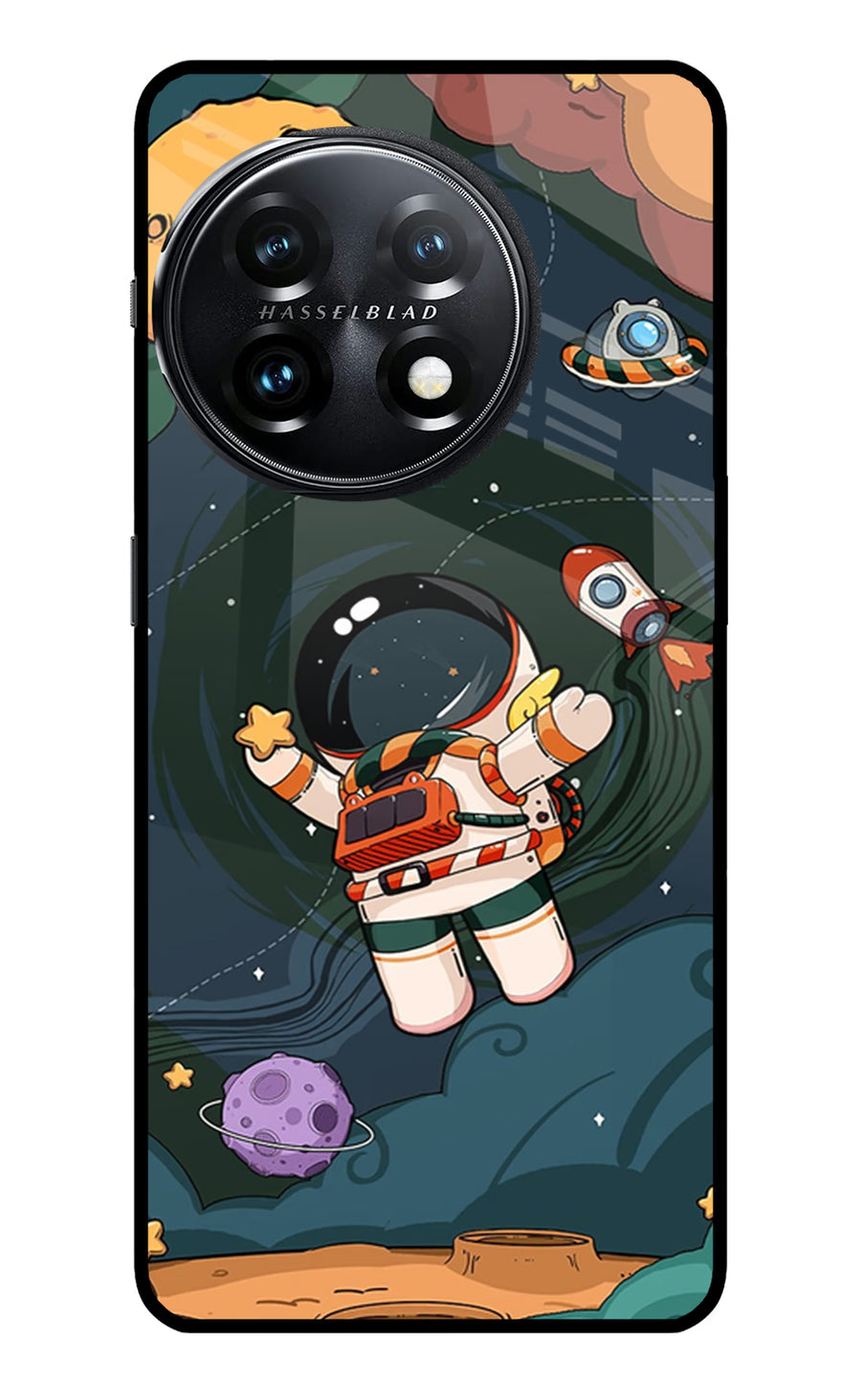 Cartoon Astronaut OnePlus 11 5G Back Cover, Metal case