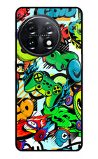 Game Doodle OnePlus 11 5G Metal Case Back Cover by Casekaro