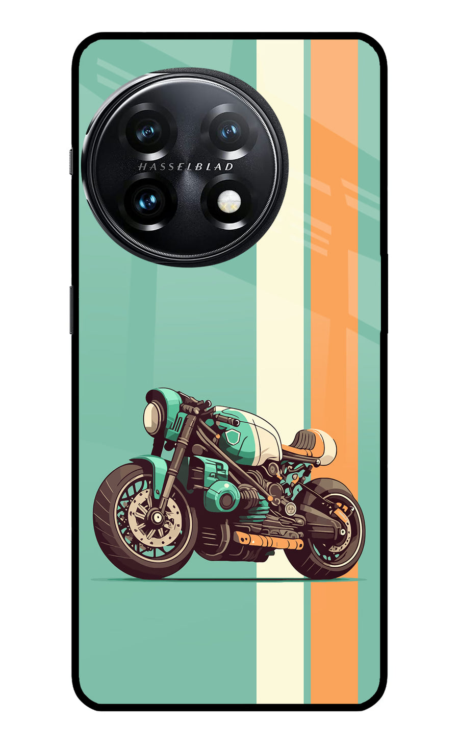 Striped Moto Drift OnePlus 11 5G Back Cover, Metal case