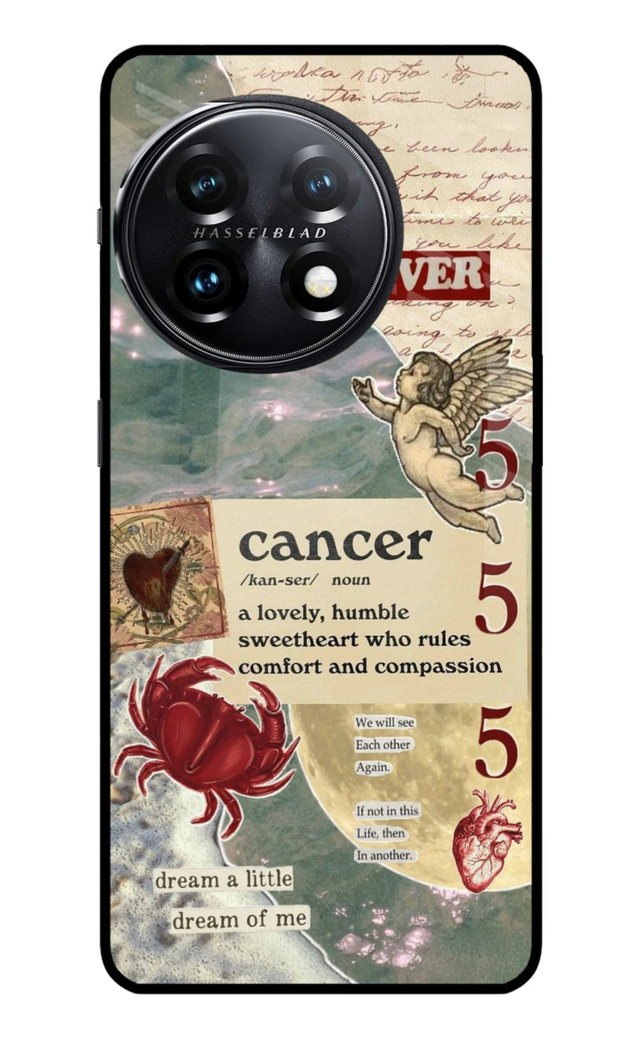 Cancer Zodiac OnePlus 11 5G Back Cover, Metal case