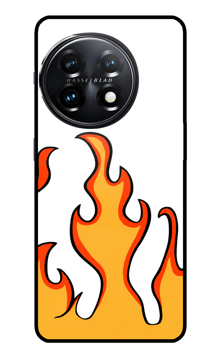 Fired Up – White OnePlus 11 5G Back Cover, Metal case