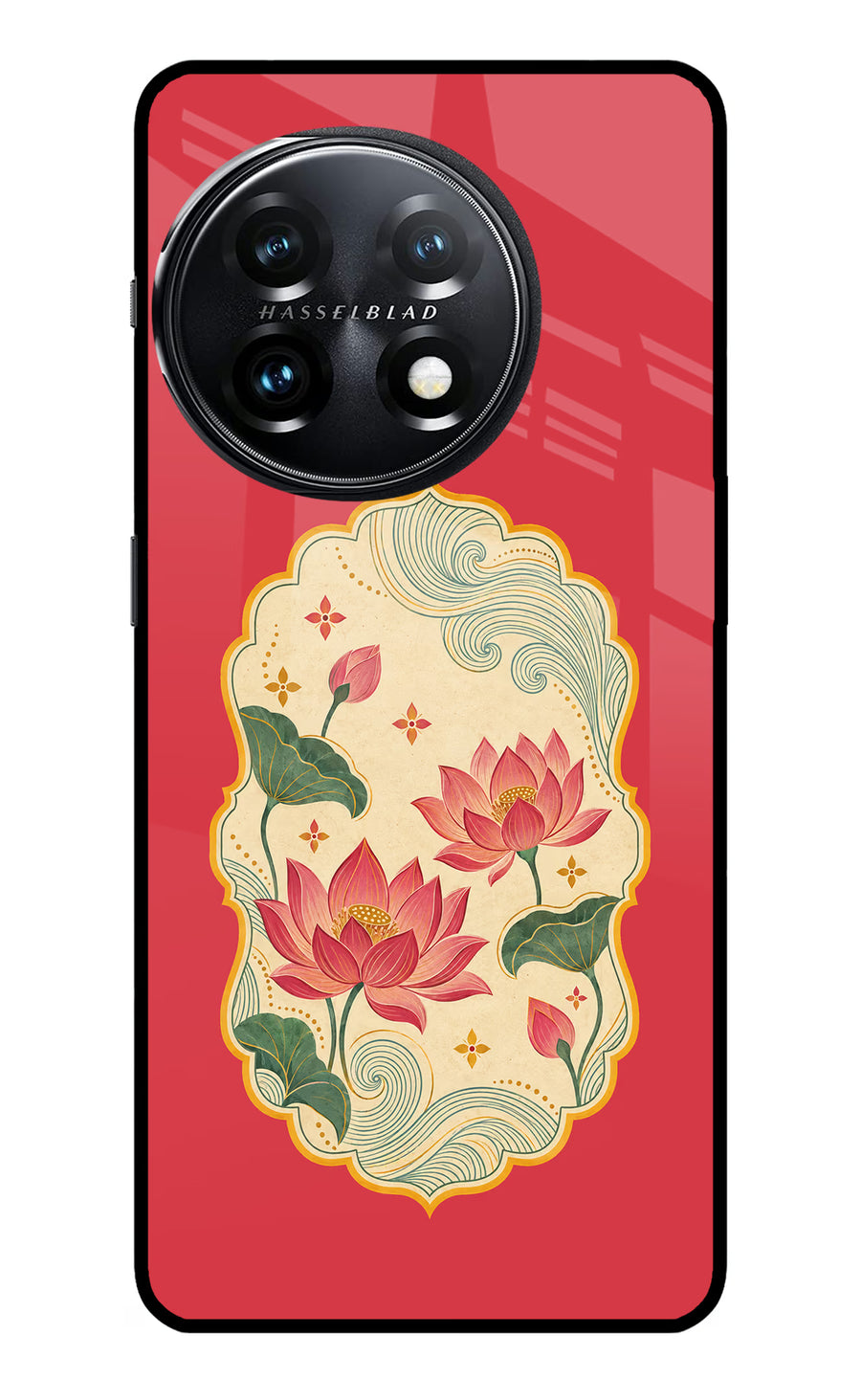 Pink Lotus OnePlus 11 5G Back Cover, Metal case