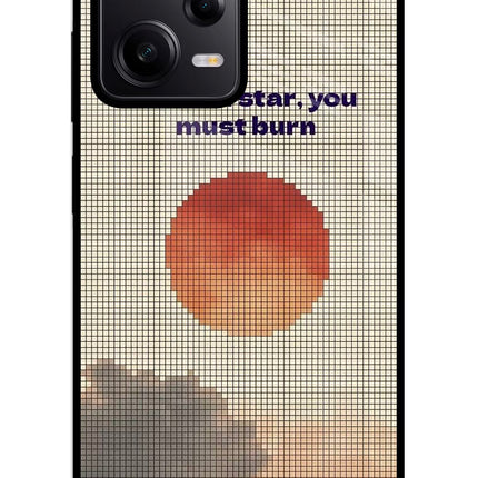 Pixel Sun Redmi Note 12 5G Metal Case Back Cover by Casekaro