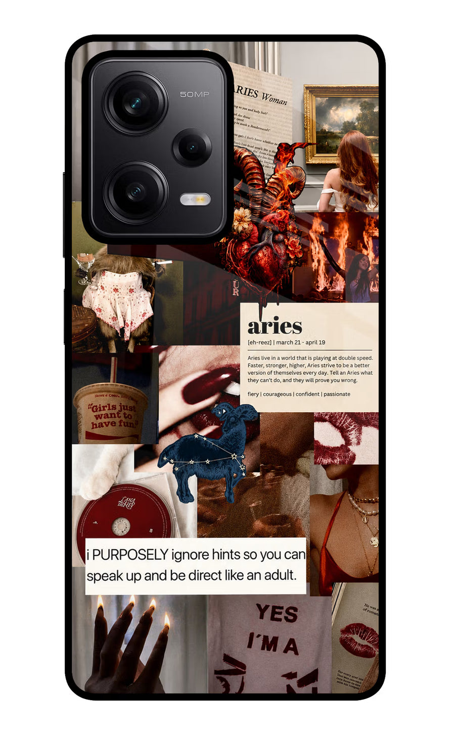 Zodiac Aries Redmi Note 12 Pro 5G Back Cover, Metal case