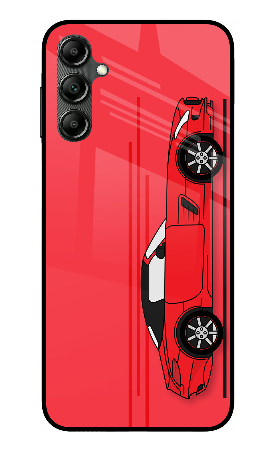 Red Velocity Samsung A14 5G Back Cover, Metal case