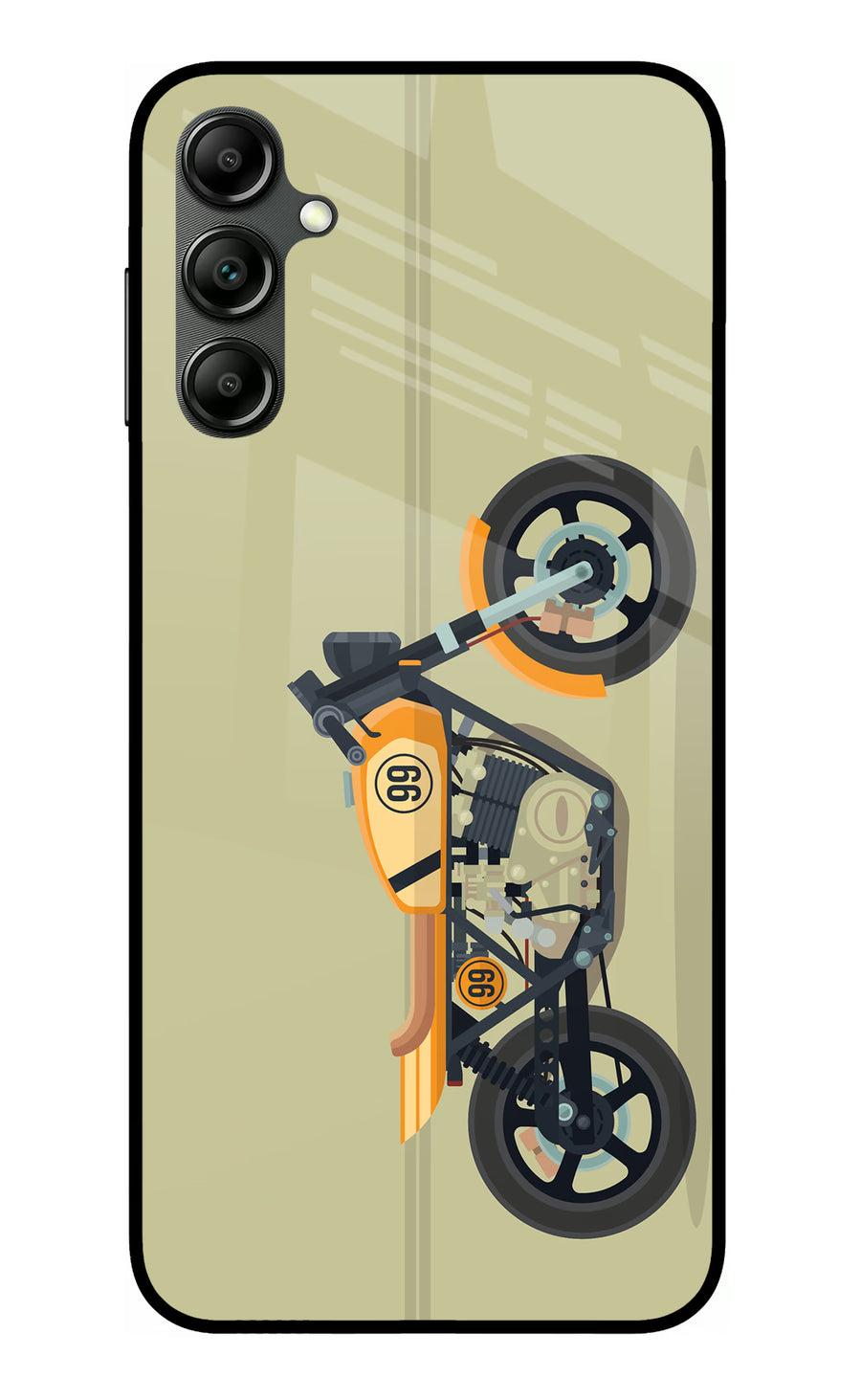 Vertical Speedster Samsung A14 5G Back Cover, Metal case