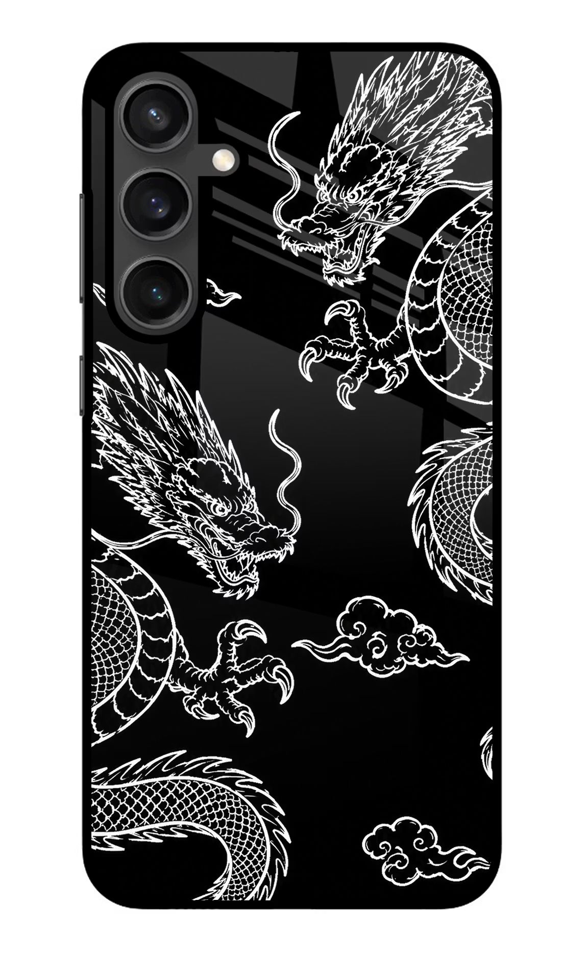 Twin Dragons Samsung S23 Metal Case Back Cover by Casekaro