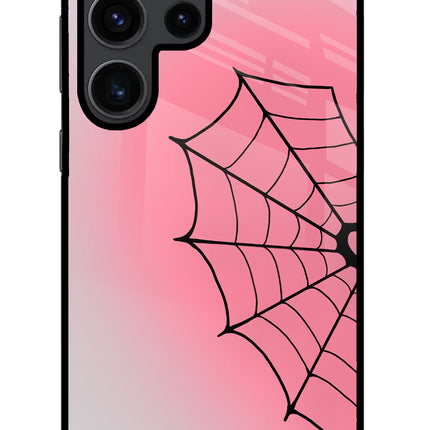 Pink Web Samsung S23 Ultra Metal Case Back Cover by Casekaro