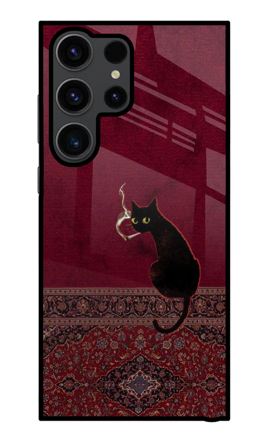Midnight Cat Samsung S23 Ultra Back Cover, Metal case