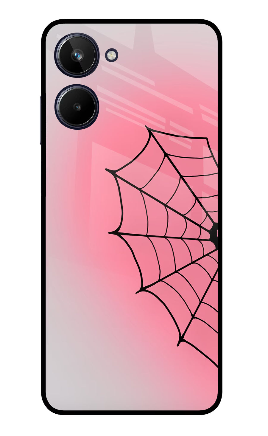 Pink Web Realme 10 Back Cover, Metal case