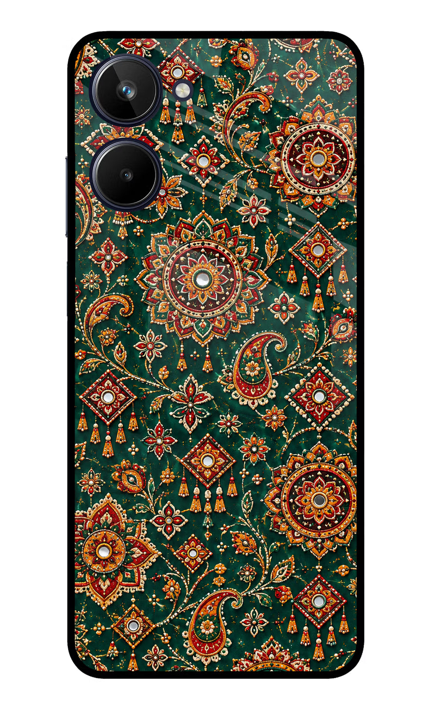 Green Pataka Realme 10 Back Cover, Metal case