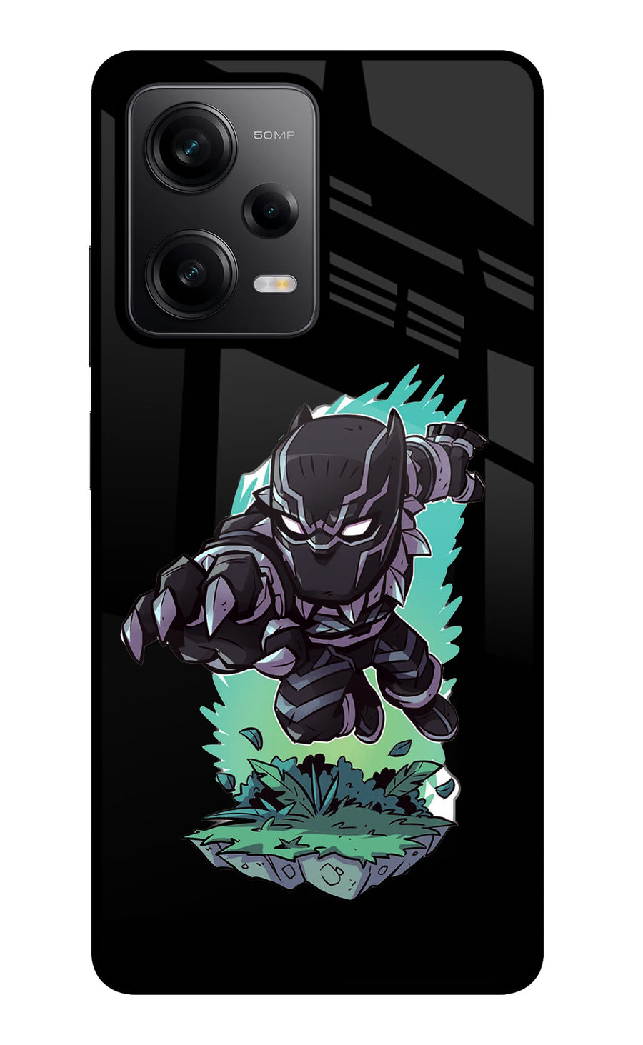 Black Panther Poco X5 5G Back Cover, Metal case