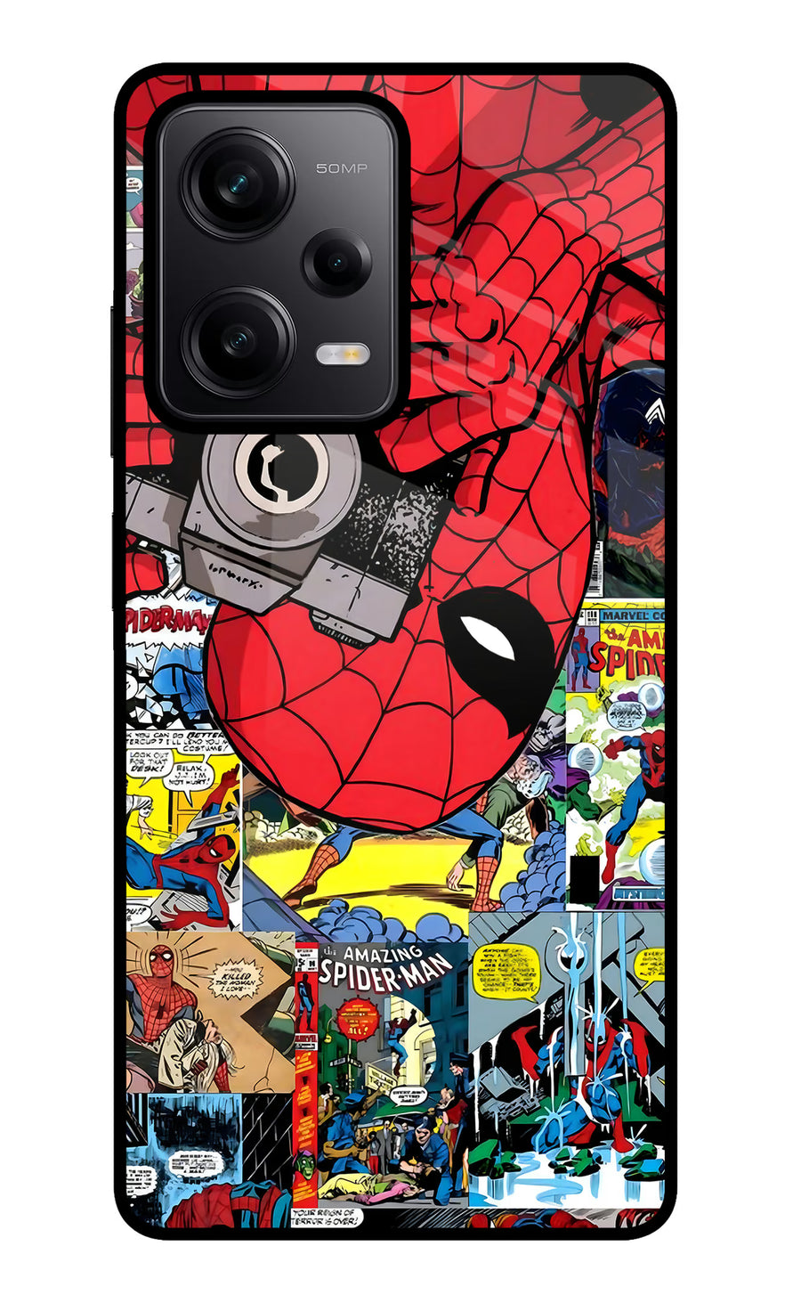 Spider Man Poco X5 5G Back Cover, Metal case