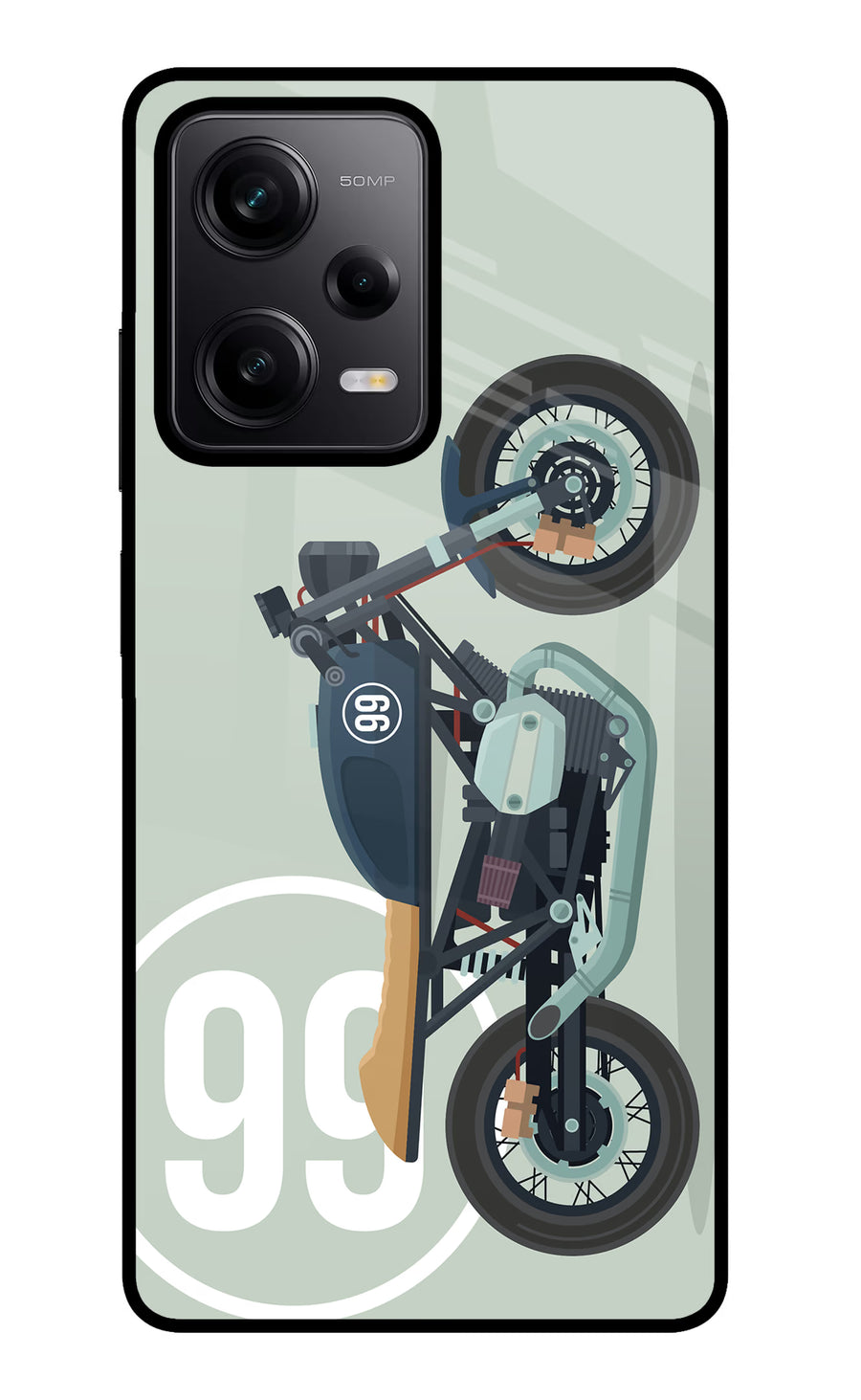 Classic Cafe Racer 99 Poco X5 5G Back Cover, Metal case