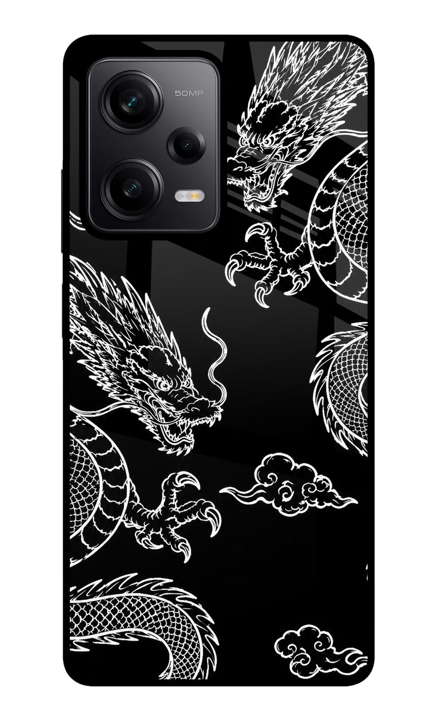 Twin Dragons Poco X5 5G Back Cover, Metal case