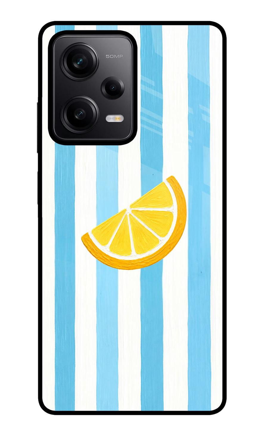 Summer Lemon Poco X5 5G Back Cover, Metal case