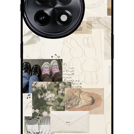 Soft Aesthetic OnePlus 11R Metal Case Back Cover by Casekaro