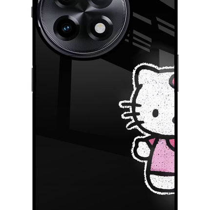 Kitty Charm OnePlus 11R Metal Case Back Cover by Casekaro