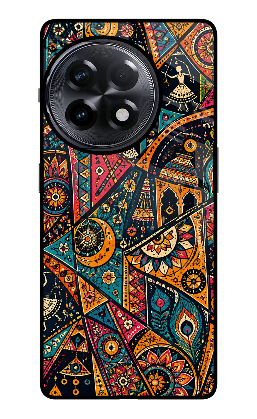 Folk Print OnePlus 11R Back Cover, Metal case