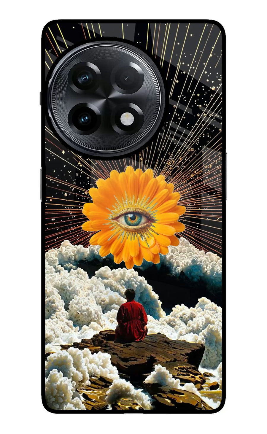 Cosmic Flower OnePlus 11R Back Cover, Metal case