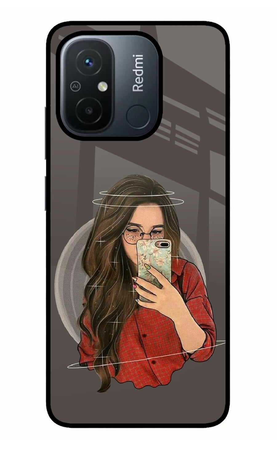 Selfie Queen Redmi 12C Back Cover, Metal case