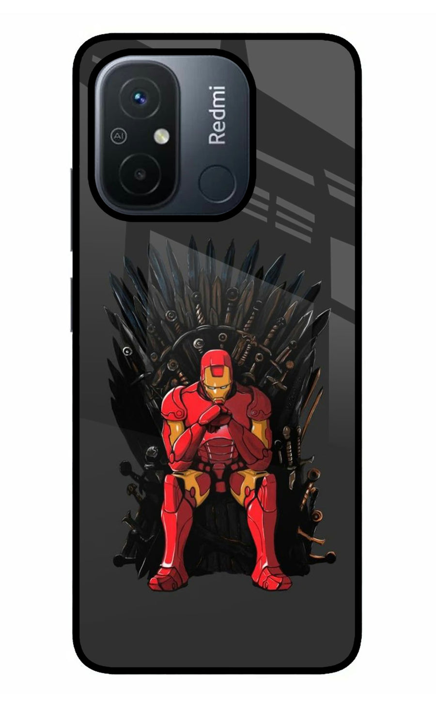 Ironman Throne Redmi 12C Back Cover, Metal case