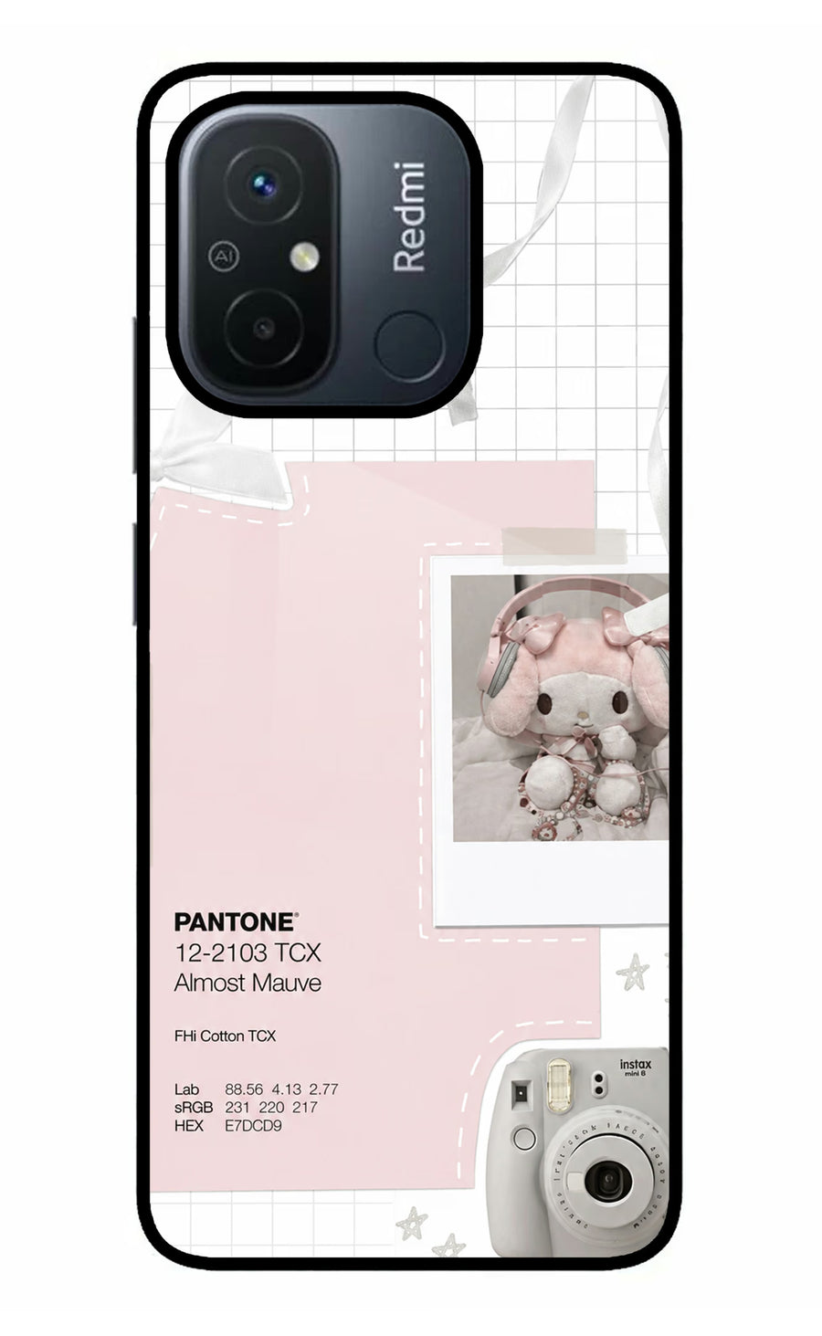 Pantone Asthetic Redmi 12C Back Cover, Metal case