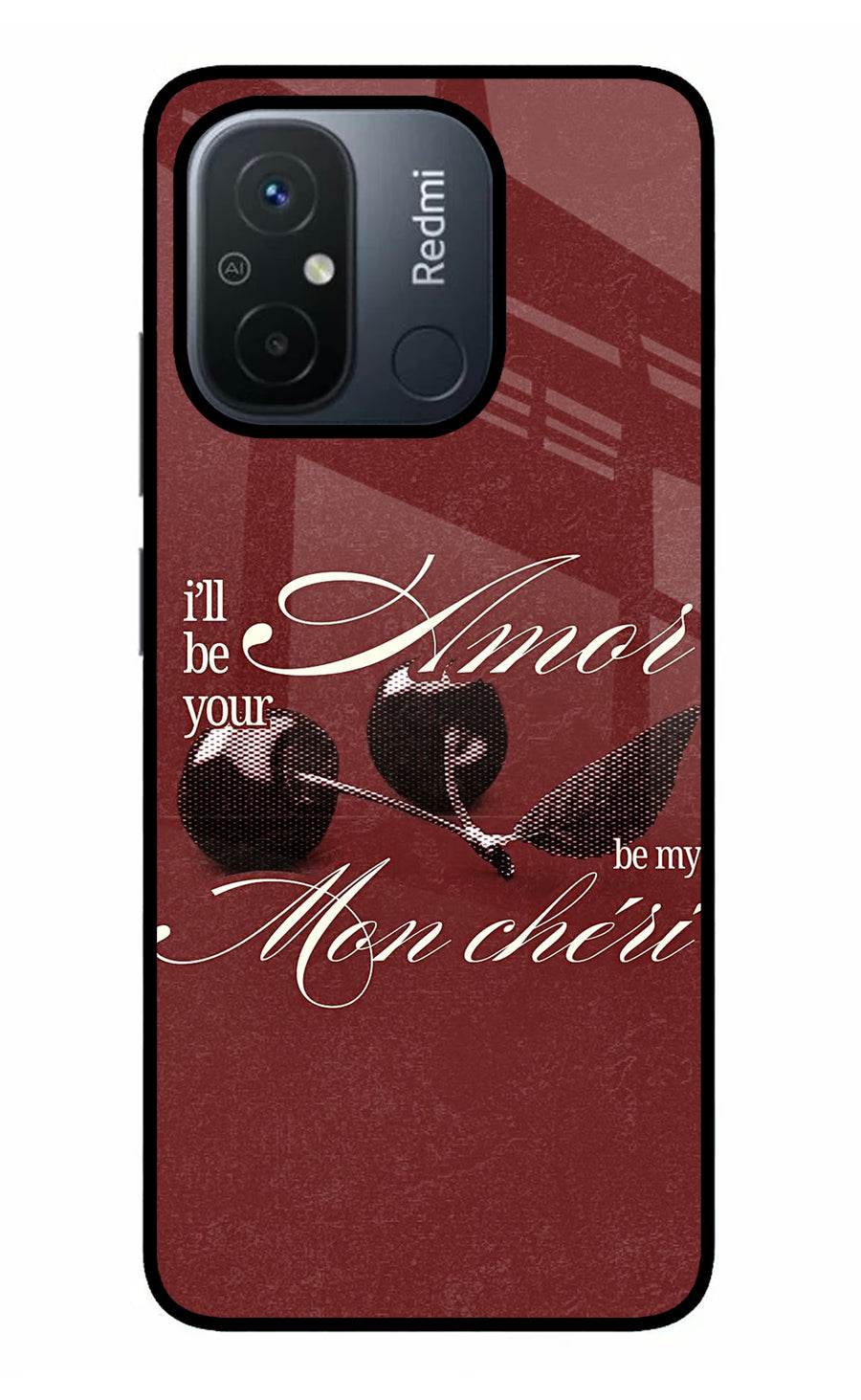 Velvet Cherry Redmi 12C Back Cover, Metal case