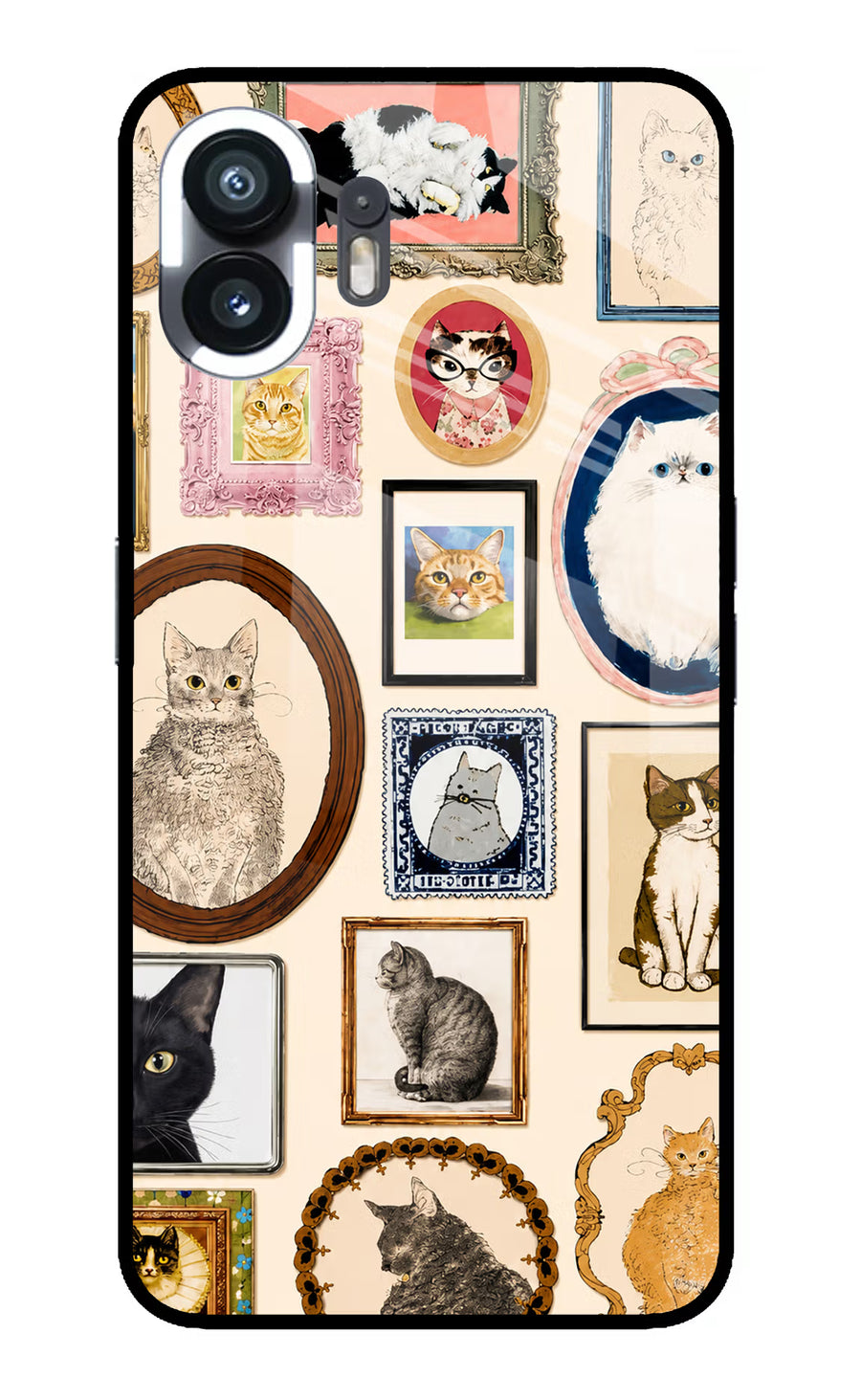 Mirror Cats Nothing Phone 2 Back Cover, Metal case
