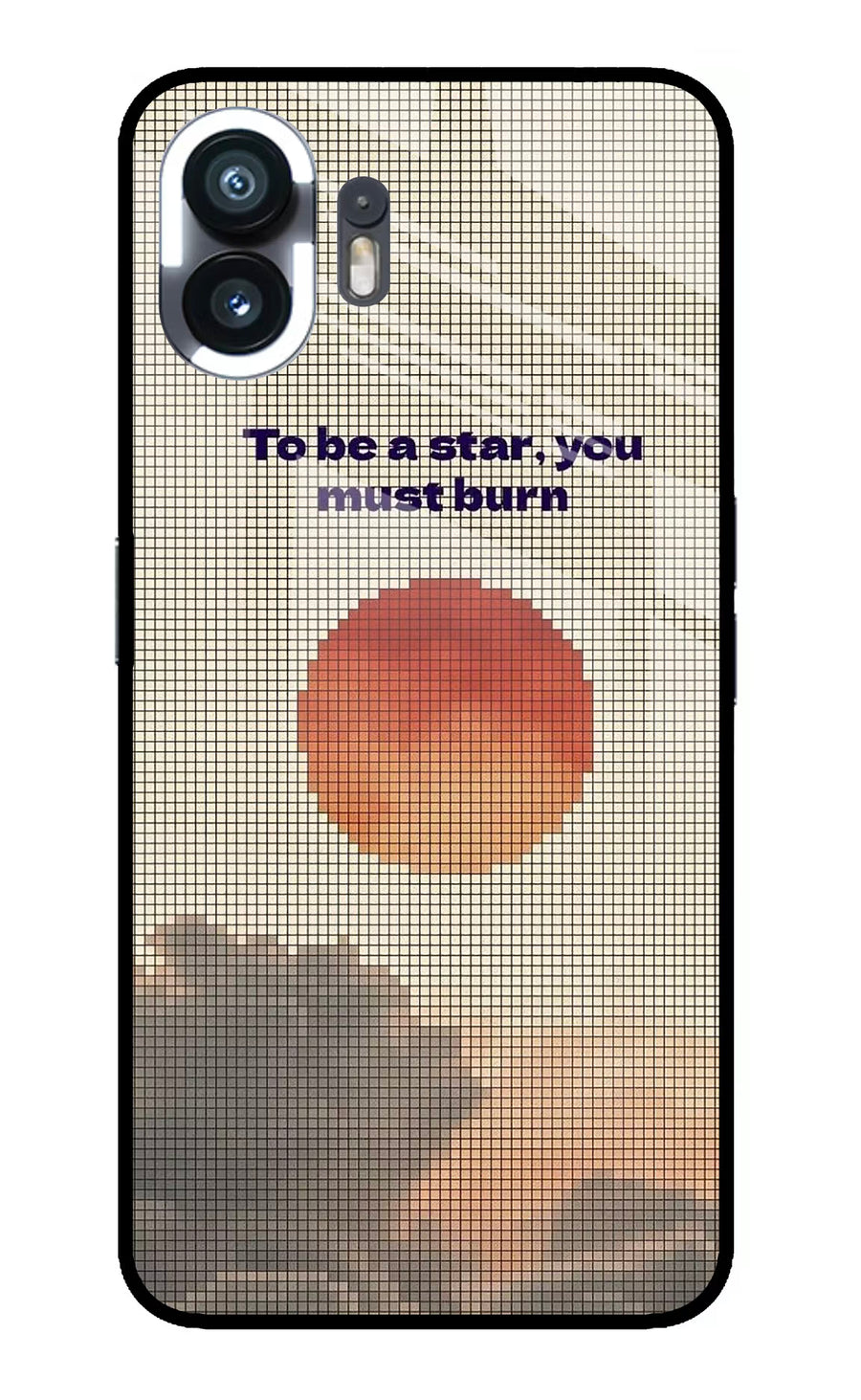 Pixel Sun Nothing Phone 2 Back Cover, Metal case