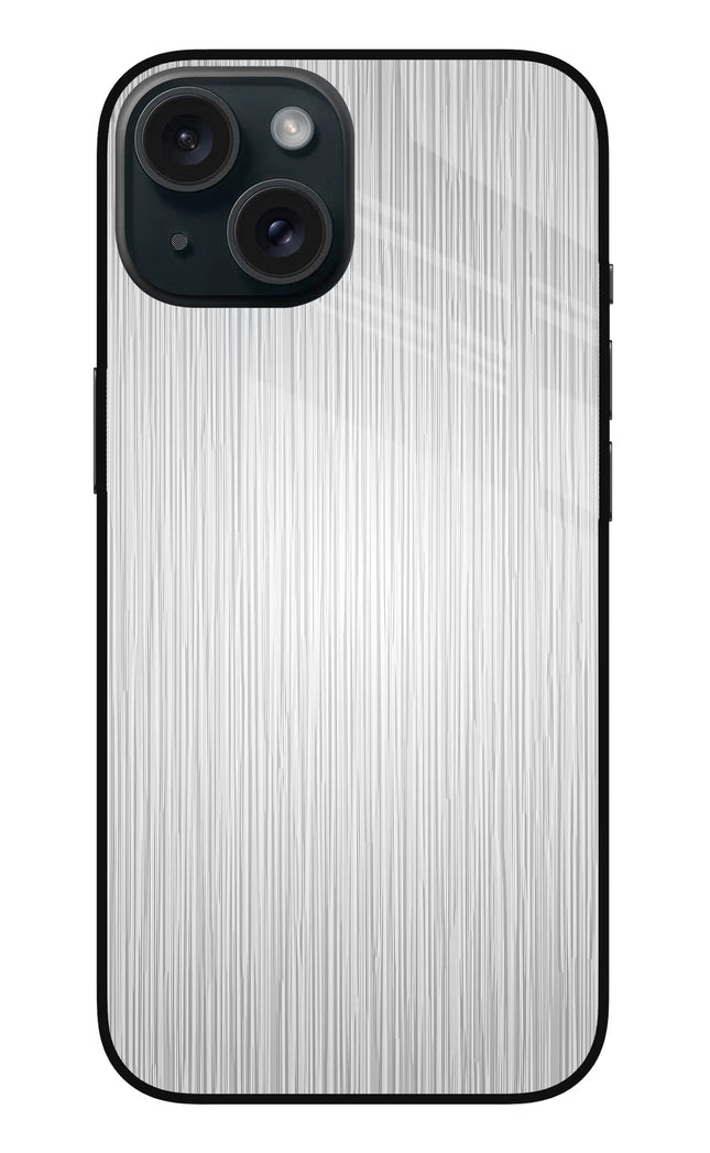 Wooden Grey Texture iPhone 15 Metal Case