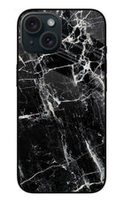 Black Marble Texture iPhone 15 Metal Case