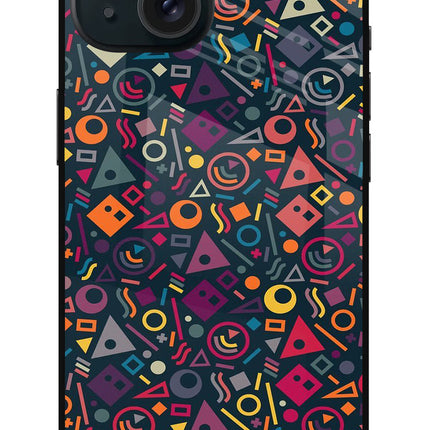 Geometric Abstract iPhone 15 Metal Case Back Cover by Casekaro