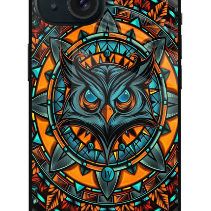 Angry Owl Art iPhone 15 Metal Case