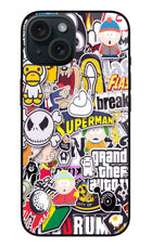 Sticker Bomb iPhone 15 Metal Case
