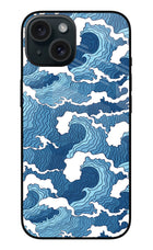 Blue Waves iPhone 15 Metal Case