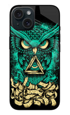 Green Owl iPhone 15 Metal Case