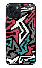Geometric Graffiti iPhone 15 Metal Case