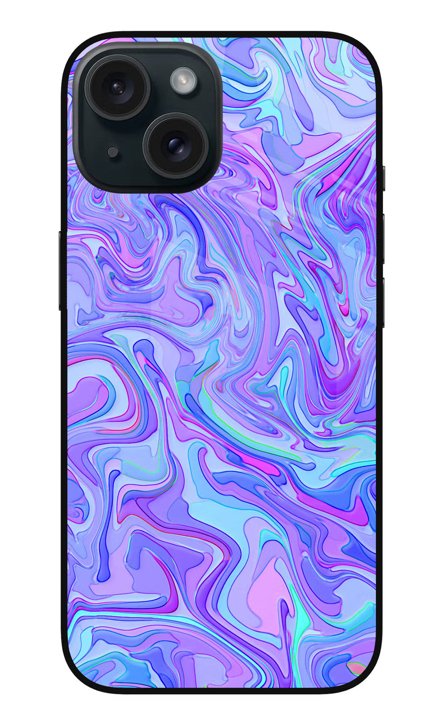 Glitter iPhone 15 Back Cover, Metal case