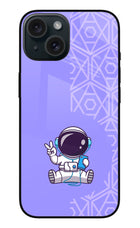 Cute Astronaut Chilling iPhone 15 Metal Case